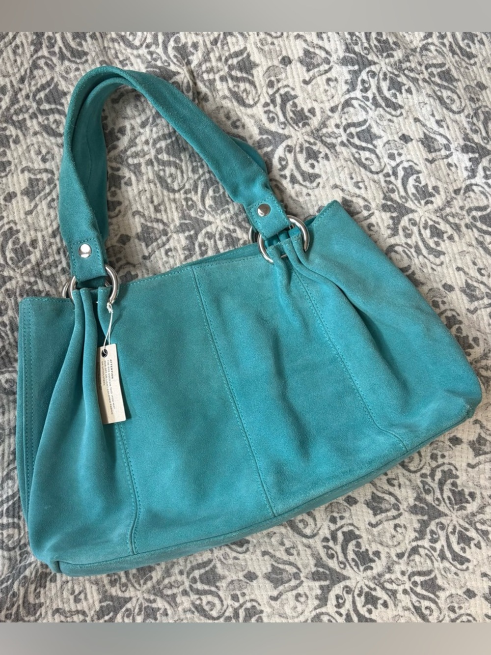 GAP teal aqua suede hobo shoulder bag